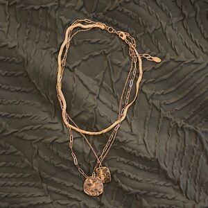 Free People Elegant Gold Multi-Layer Necklace